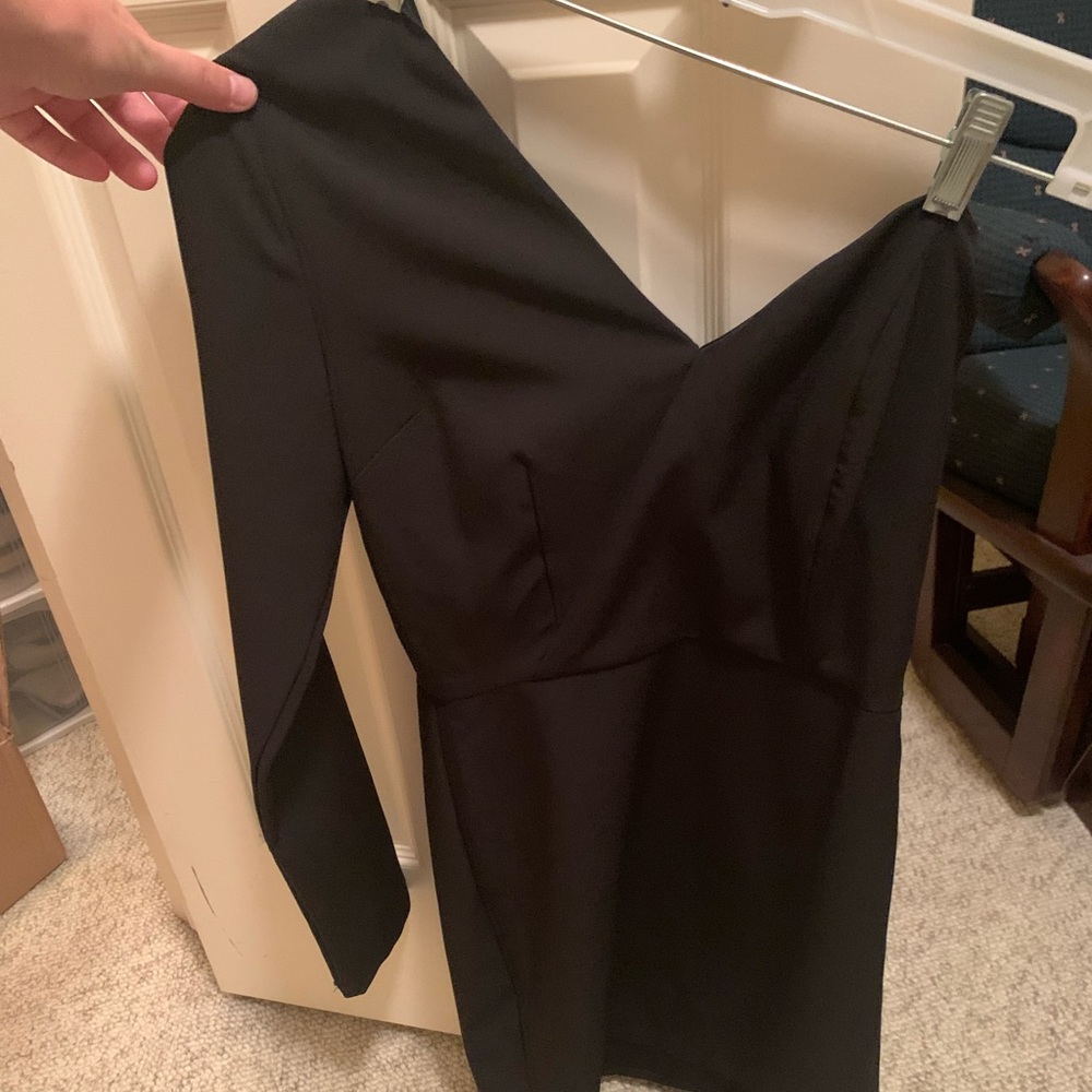 DOBE one shoulder mini dress